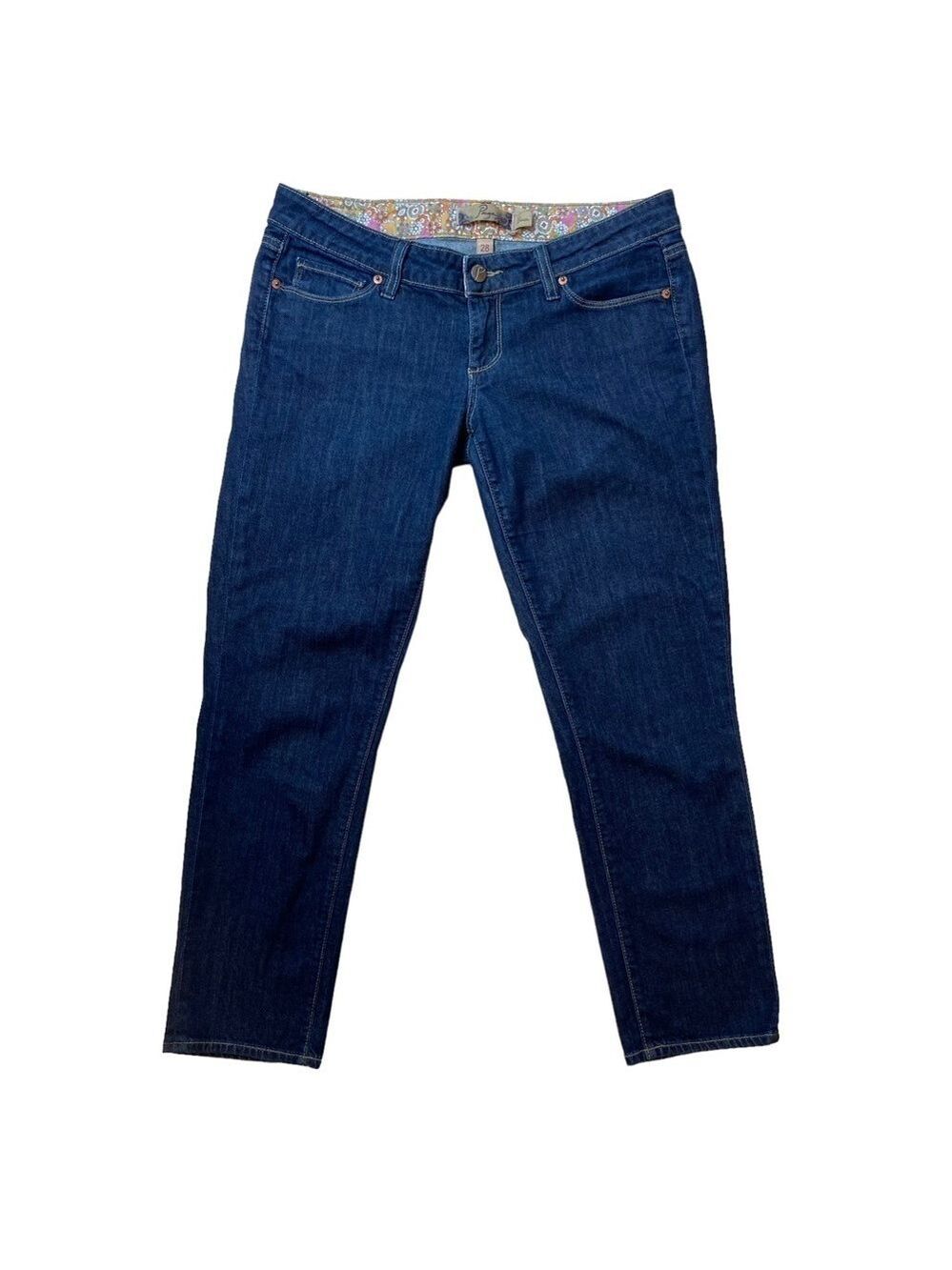 Paige Venice jeans capris lightweight low rise straight leg lightly stretch 28